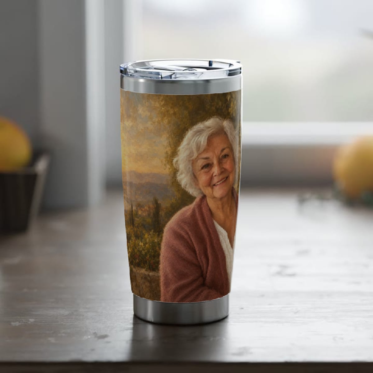 Example: a painting on the tumbler