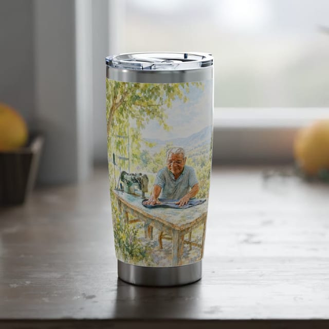 Example: a painting on the tumbler