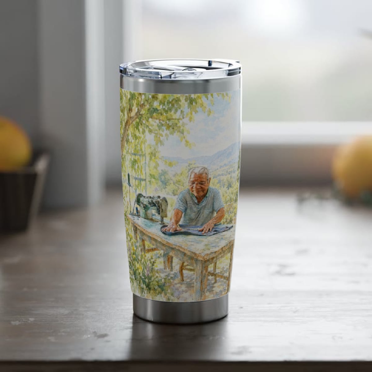 Example: a painting on the tumbler
