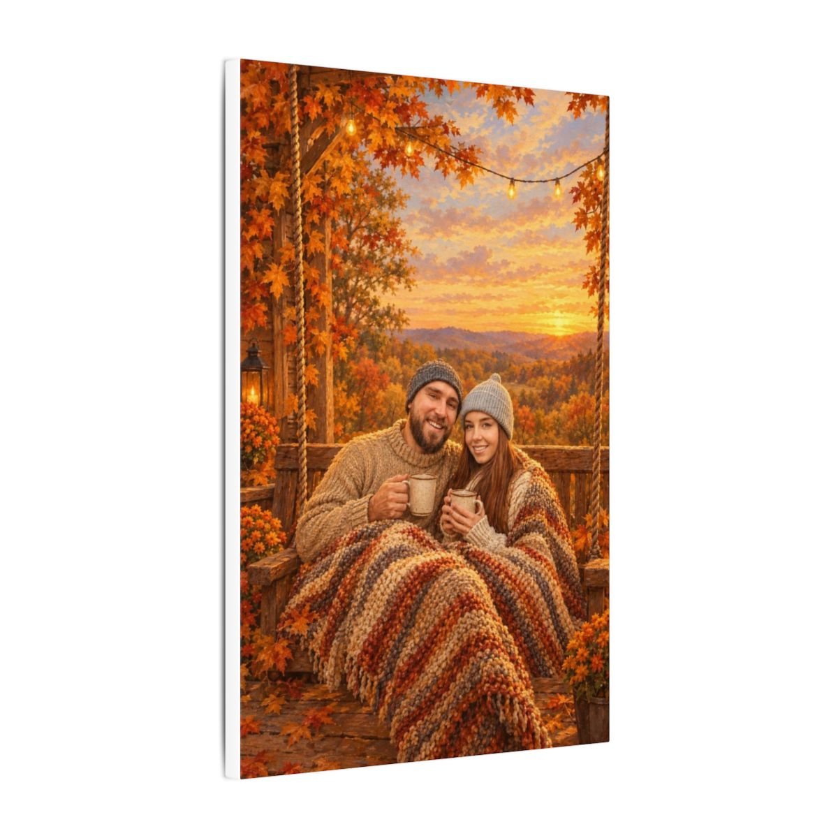 Example: the canvas from the side, ready to hang