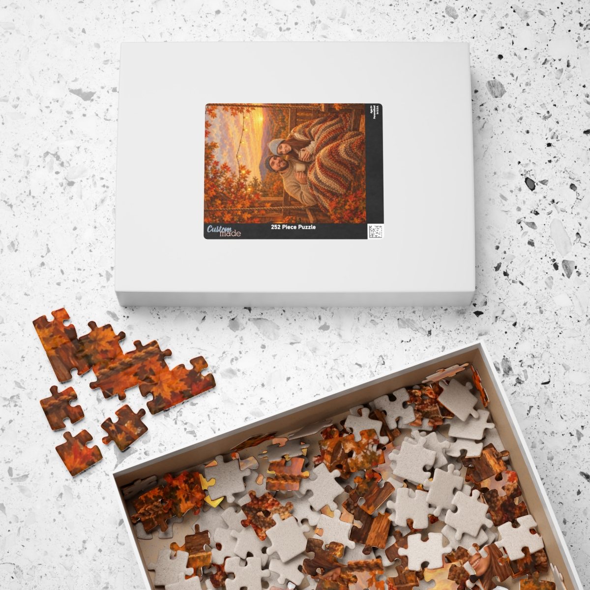 Example: the puzzle in its box, with loose pieces